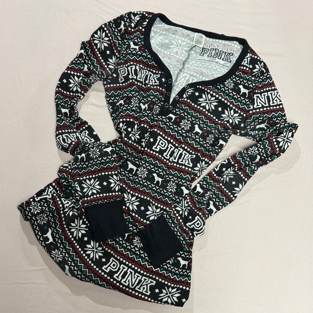 Victorias Secret PINK Holiday Onsie Pajamas